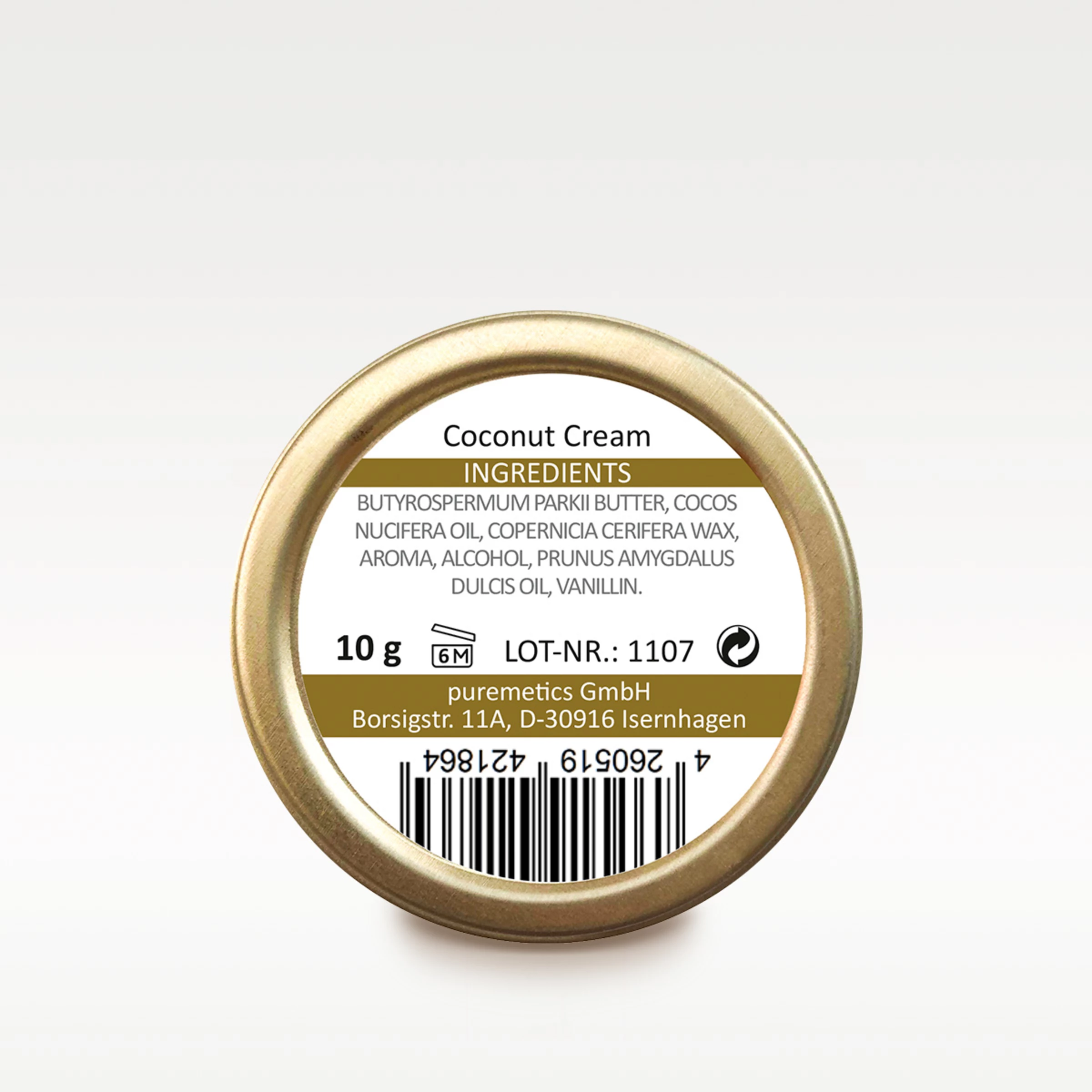 Puremetics Lip-Balm Coconut-Cream - Image 2