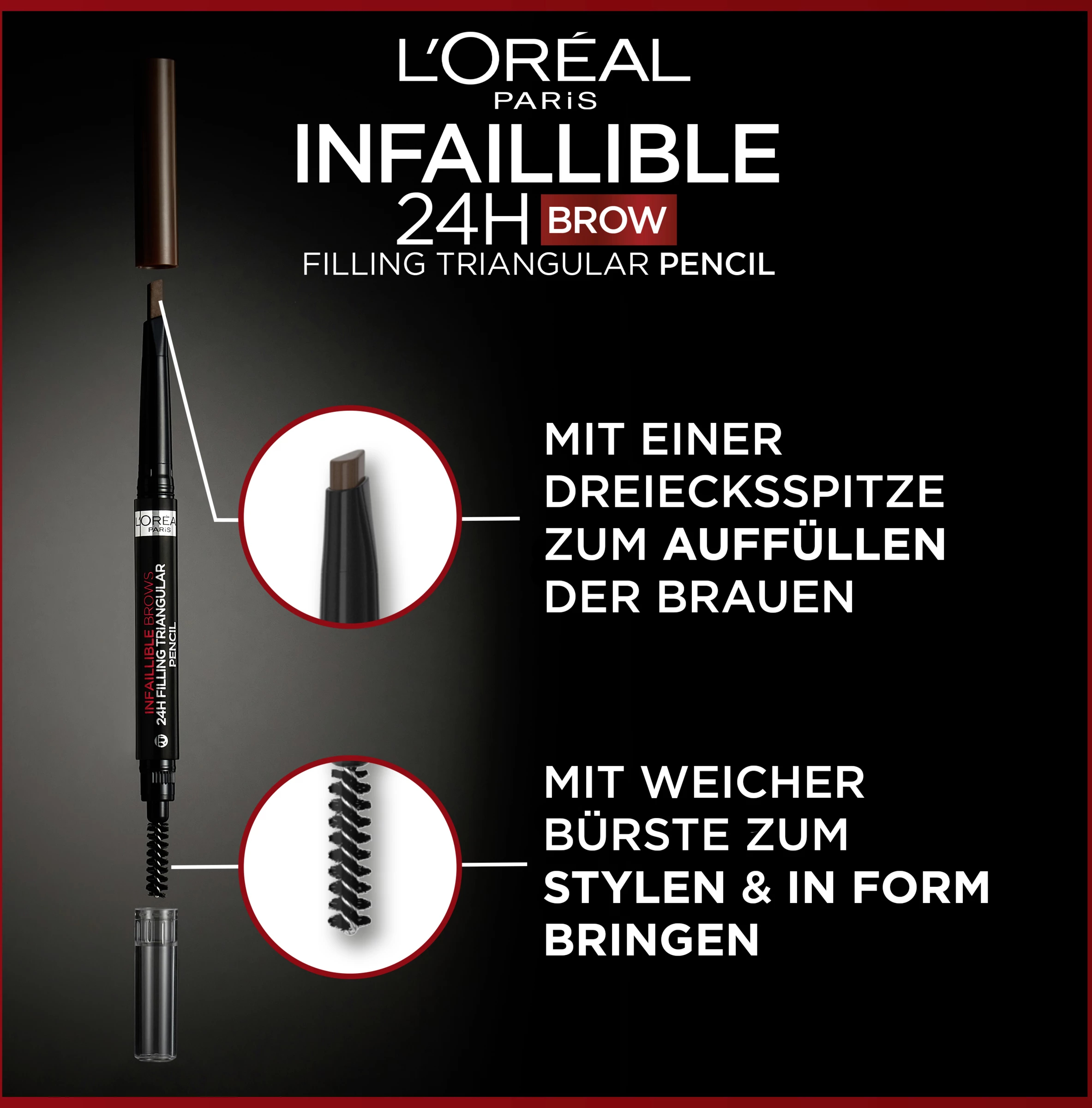 L’Oréal Paris Infaillible 24H Brow Filling Triangular Pencil 6.0 Dark Blonde - Image 3